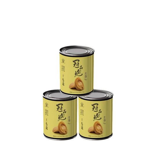 Canned Abalone In Clear Broth (Set of 3 Cans) 6 Units Per Can 智利罐頭鮑魚 清湯 六頭 Free Shipping USA