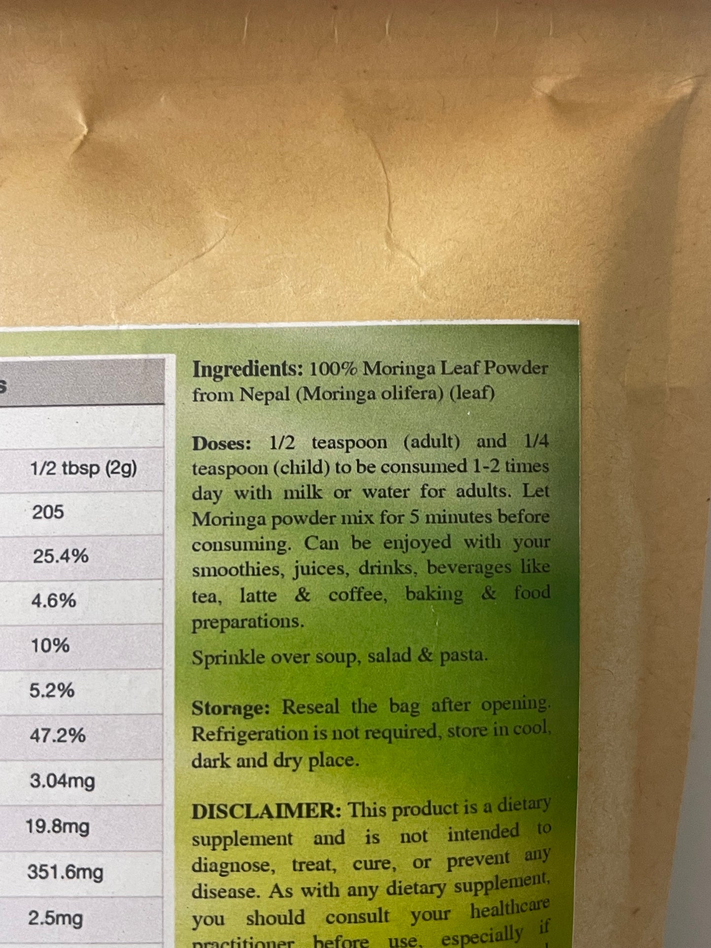 Moringa for Love Moringa Leaf Powder